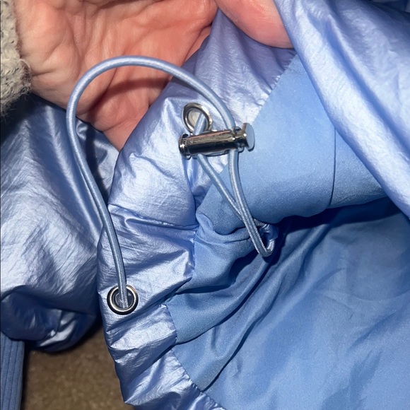 NWT Metallic Blue Puffer Jacket - Picture 6 of 8